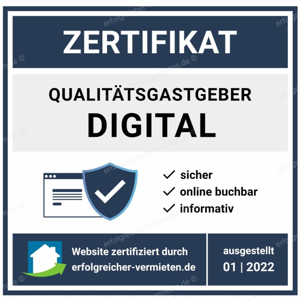 Zertifikat Qualitätsgastgeber Digital